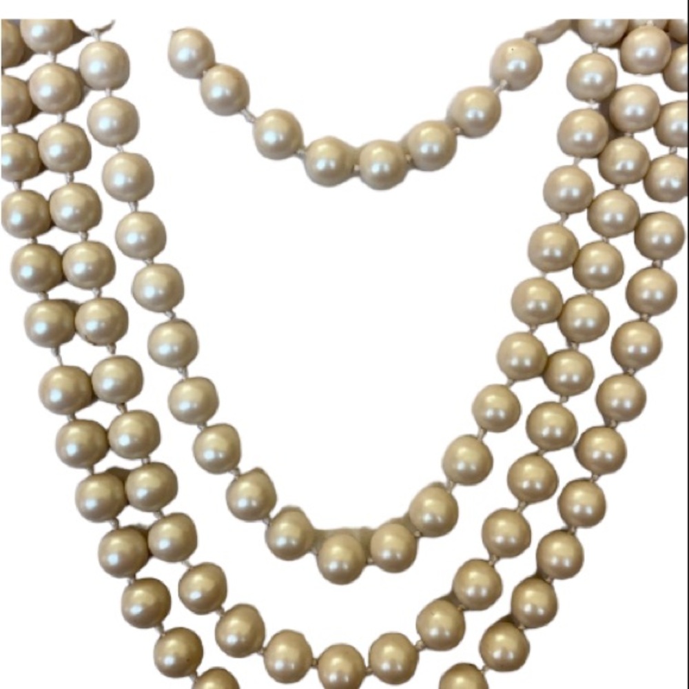 Extra Long Faux Pearls